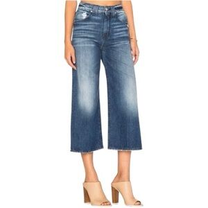 7 For All Mankind Denim 7F‎ Culotte Jeans in Rigid Lake Blue